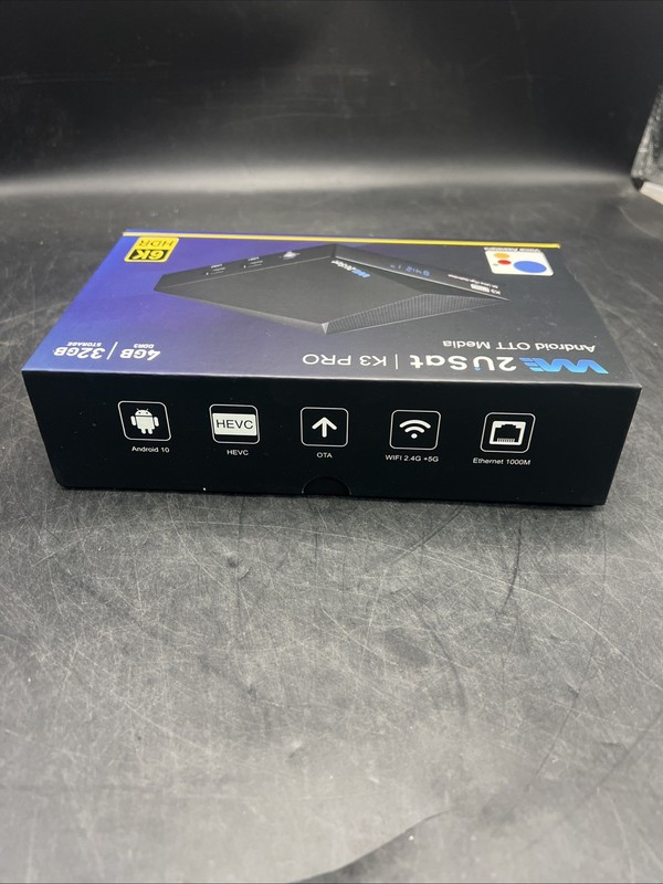 *FOR PARTS* We2USat K3 PRO Android TV Box w/ Bluetooth Voice Remote & Wi-Fi 6 gallery