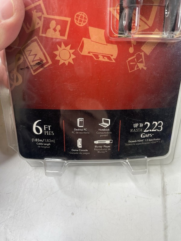 Monster HP HDMI Cable 122251-00 6FT/1.83m HP HDMI-6 ES Black Data Transfer NEW gallery