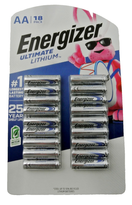 Energizer Ultimate Lithium AA Batteries 18-Pack L91 Double A NEW Exp Dec 2050