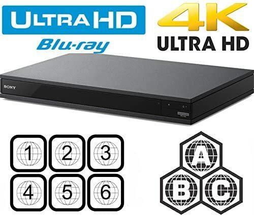 SONY UBP-X800M2 4K UHD ALL REGION FREE BLU-RAY DVD PLAYER ZONE A,B,C & DVD: 0-9,