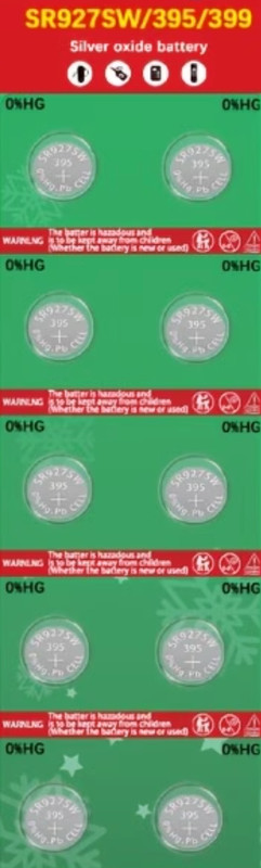 10 Beidongly 1.55V Silver Oxide Batteries SR927/395/399 Long-Lasting 12/2031