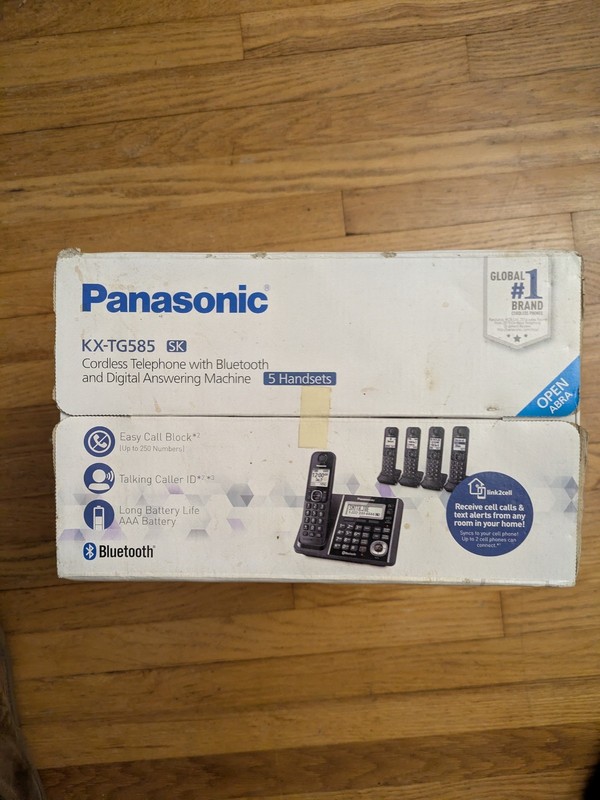 Panasonic KX-TG585SK Bluetooth DECT Cordless Speaker Phone System. NEW IN BOX! gallery