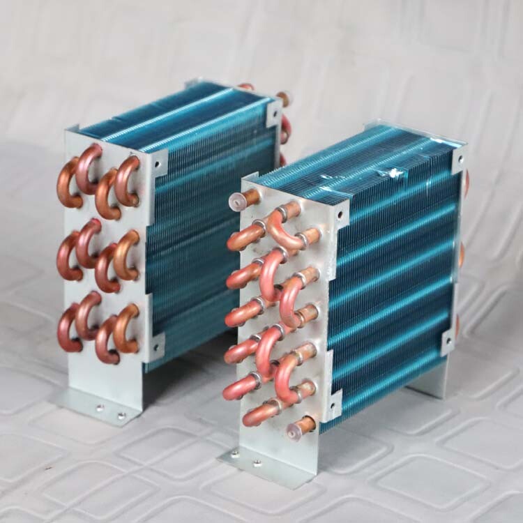 1pcs CP4x6x120 condenser air-cooled copper tube aluminum fin radiator 24V fan gallery