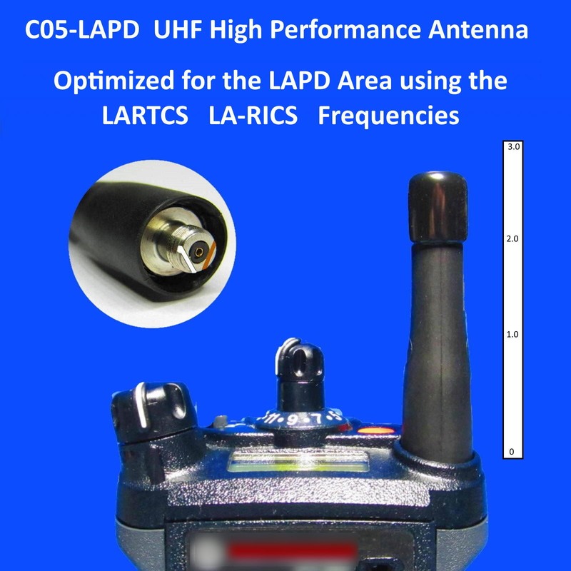 C05-LAPD-H+ UHF Tuned Stubby Antenna LAPD for Motorola APX900 APX1000 APX4000