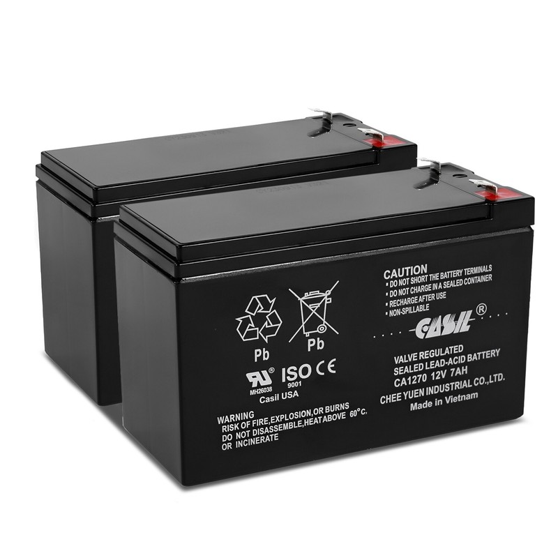 2 (Pack) 12v 7ah for Scooter Bike Battery Replaces 7Ah Enduring 6-FM-7