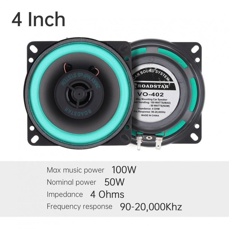 1pc 4 inch 12V Car Speaker Audio Player Ultra-thin Modified HiFi 100W gallery