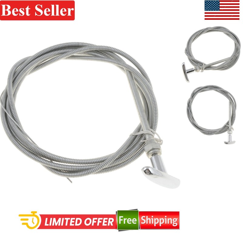 1-3/4 In. Chrome Handle Control Cable – 7 Ft Universal Fit for Easy Installation