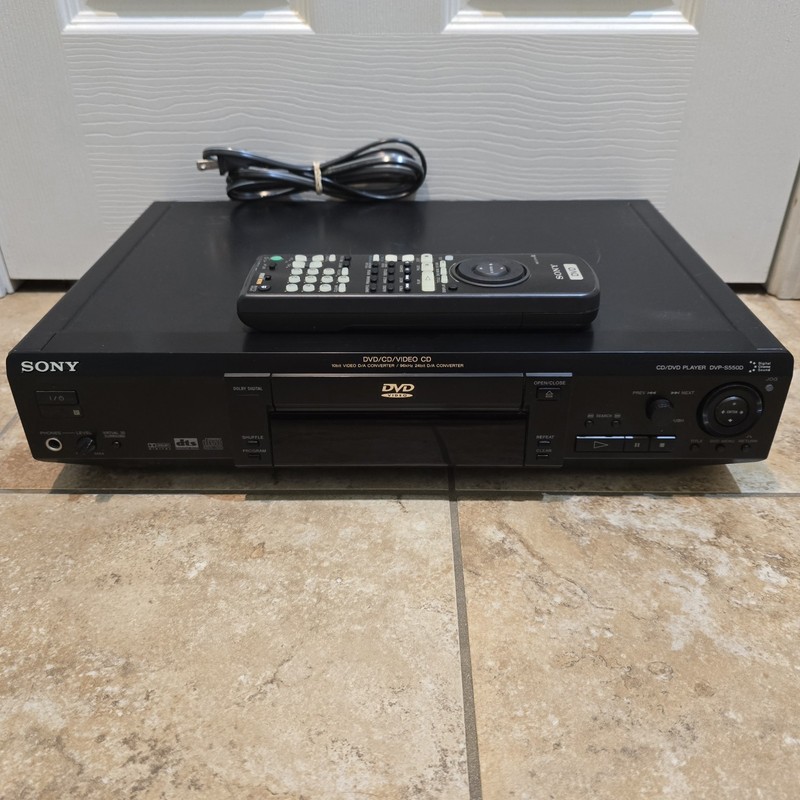 Sony DVP-S550D DVD/CD Player Dolby Digital DTS w/ Remote Tested & Working EUC