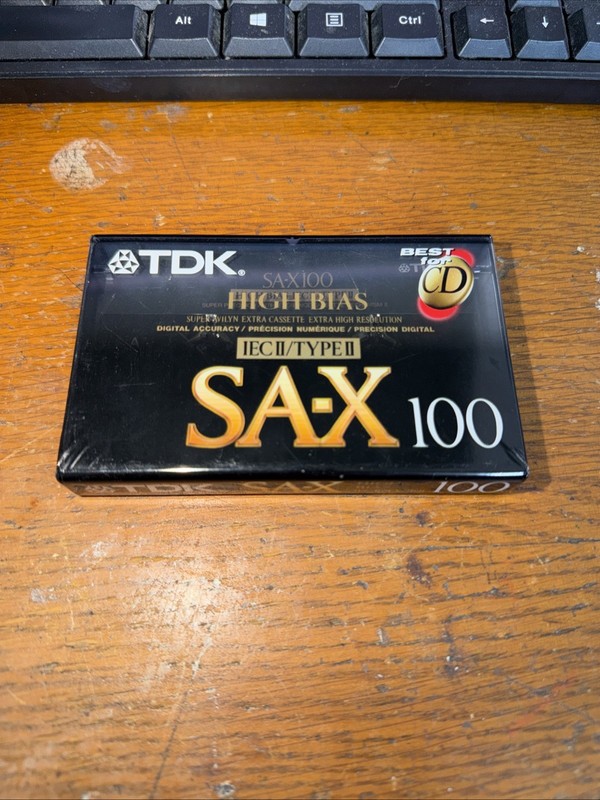 Lot Of 1 New Sealed TDK SA-X100 Type II High Bias Cassette Tape