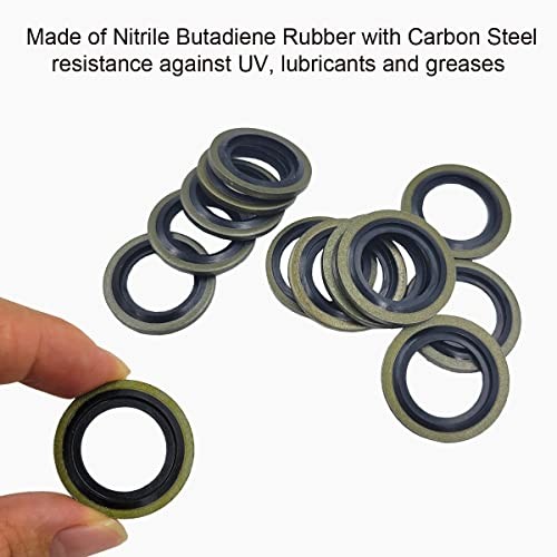 130Pcs Self-Centered Bonded Seal Oil Washers Gasket Assortment Kit for M6-M24 gallery
