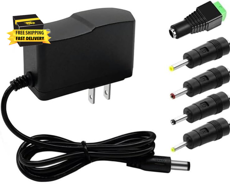 12Volt 1A DC Power Supply Universal AC/DC Adapter, 100-240 50/60Hz to 12 Volts 1