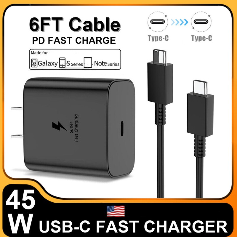 45W PD Universal Fast Charger Wall Adapter Type C Cable For Samsung Galaxy S23 ⚡