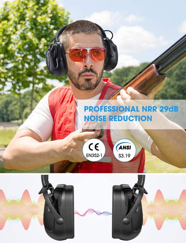 Mpow Bluetooth Ear Protection Earmuffs, Noise Reduction Sound Hearing Protector gallery