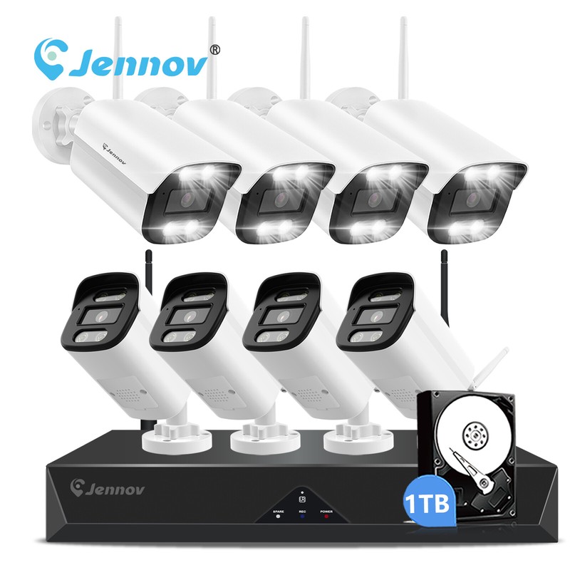 5MP Outdoor Wireless Security Camera System Home WiFi 10CH NVR Night Vision 30m