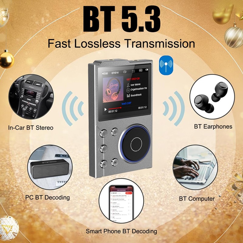 HiFi MP4/MP3 Player Support 256GB Bluetooth Lossless Music FM Radio Recorder gallery