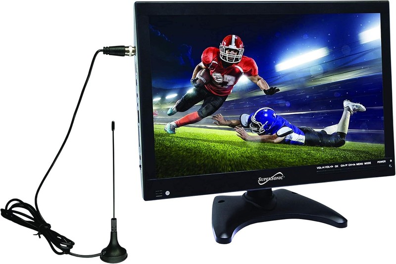 SuperSonic 14″ Portable LED TV, W/ USB, SD, HDMI / AC/DC/ Rechargeable Battery