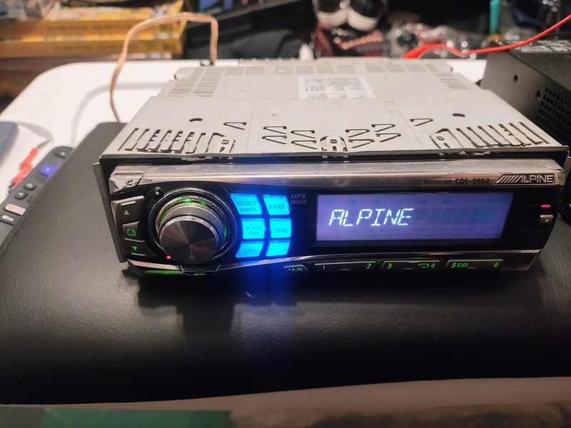 Old School Alpine CDE-9852 CD Player In Dash Receiver Harness Not Available