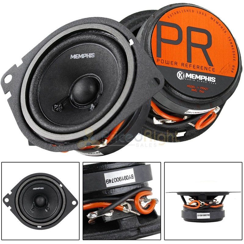 Memphis Audio 2.75″ Full Range Dash Speakers 30 Watts Max Power Reference PRX27