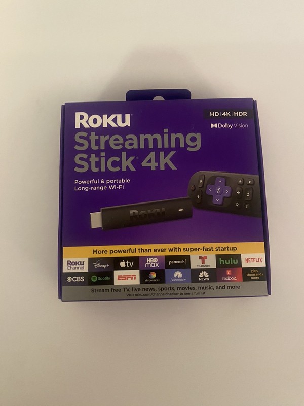 Roku Streaming Stick 4K/HDR/Dolby Vision Streaming Device Roku Voice Remote New