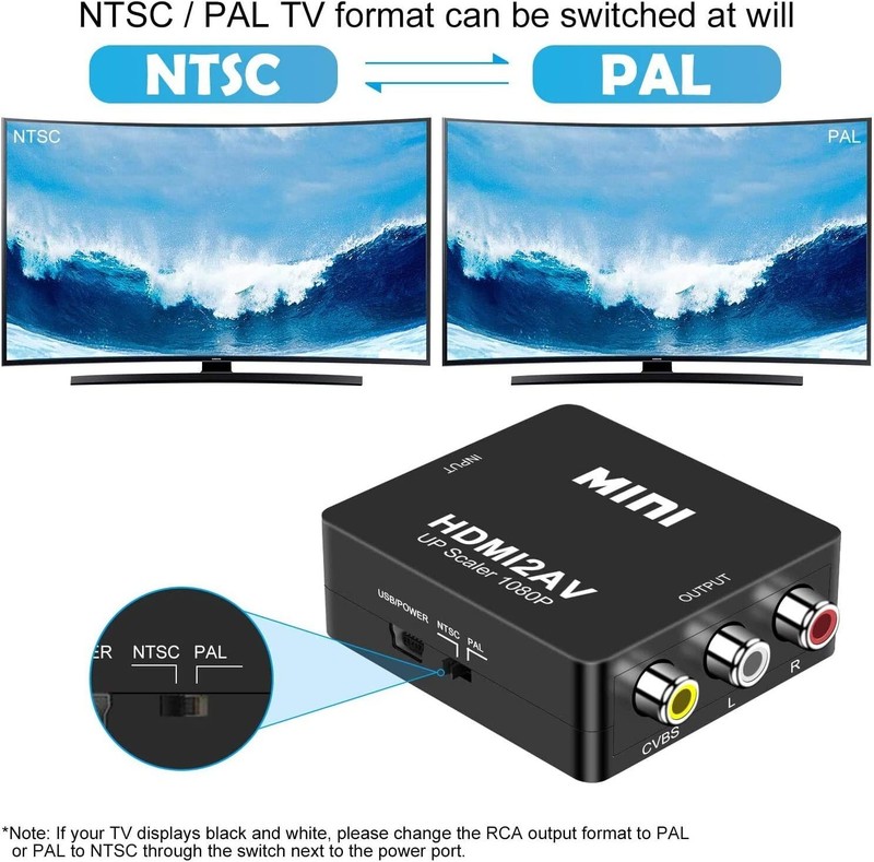HDMI To RCA AV Adapter Converter Cable CVBS 3RCA 1080P Composite Video Audio gallery