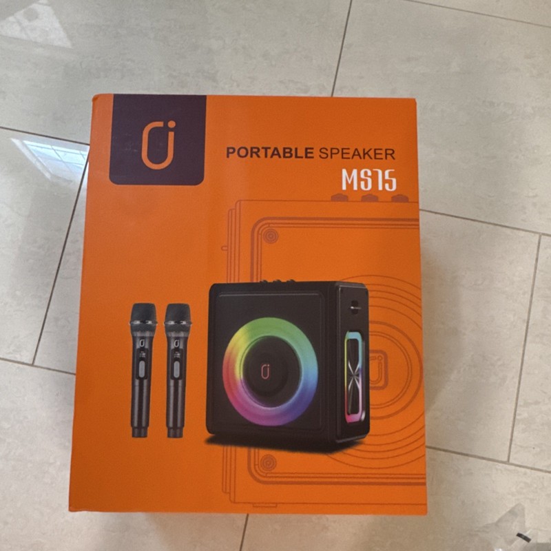 MS15 Portable Speaker Bluetooth, Remote, USB/TF, Mic Priority, RGB, 2 Mics