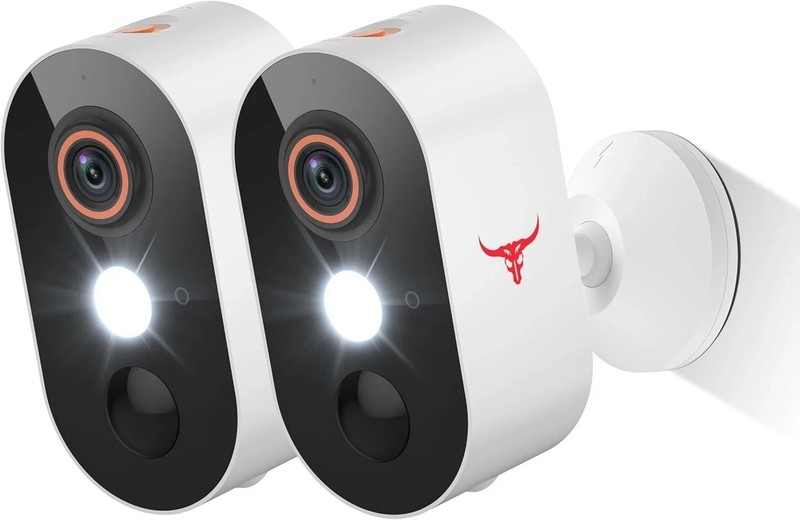 2 Pack Wireless Security Camera System Smart Night Vision Outdoor WiFi Cameras gallery