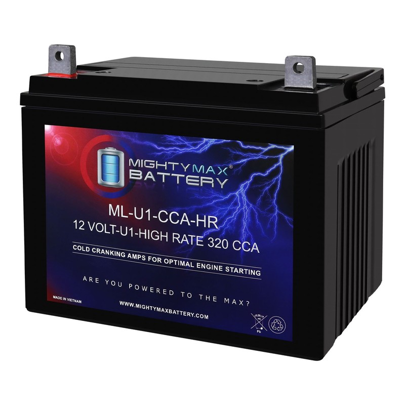 Mighty Max ML-U1-CCAHR 12V 320CCA Battery Compatible with BCI Group U1