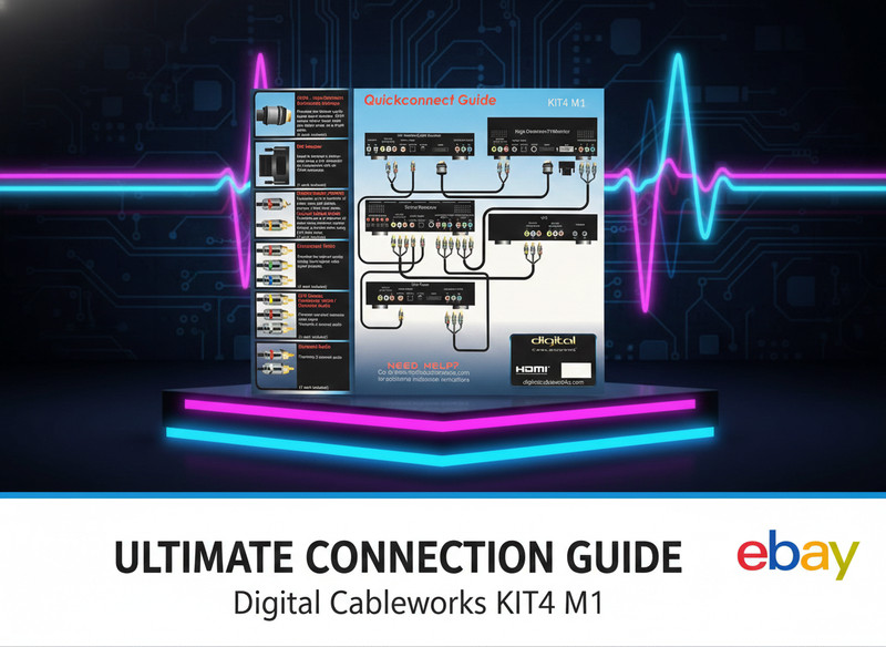 2M HD Home Theater Wiring Kit – Gold-Plated Connectors OFC Cables KIT4 M1 gallery
