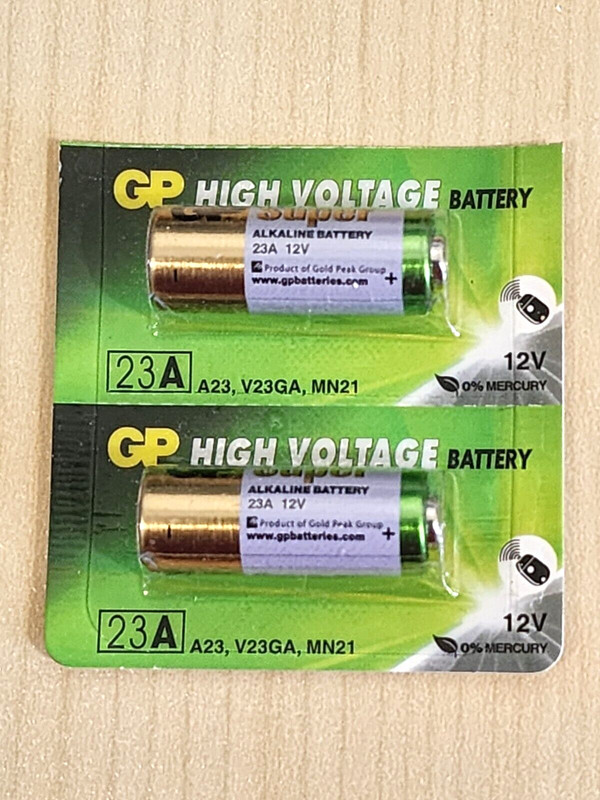 2 pack GP 23A A23 12v Alkaline Battery MN21 MN23 23AE GP23 23A 23GA EXP. 2030