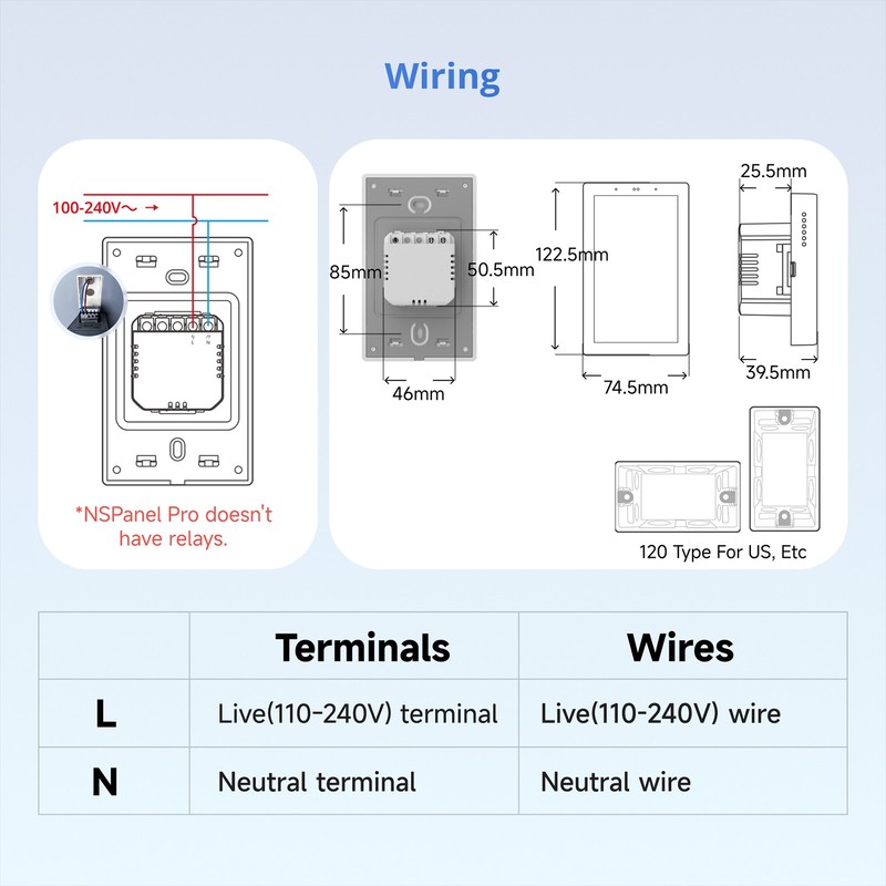 SONOFF NSPanel Pro US Smart Home Control Panel Via Matter Apple Home,eWeLink APP gallery
