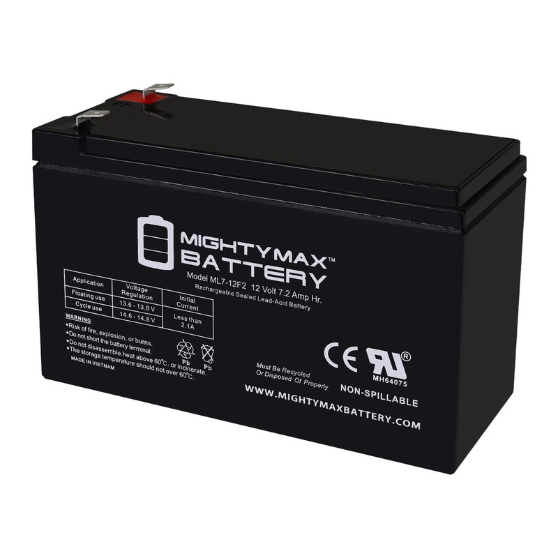 Mighty Max 12V 7Ah F2 Replacement Battery Compatible with CyberPower CST135XLU