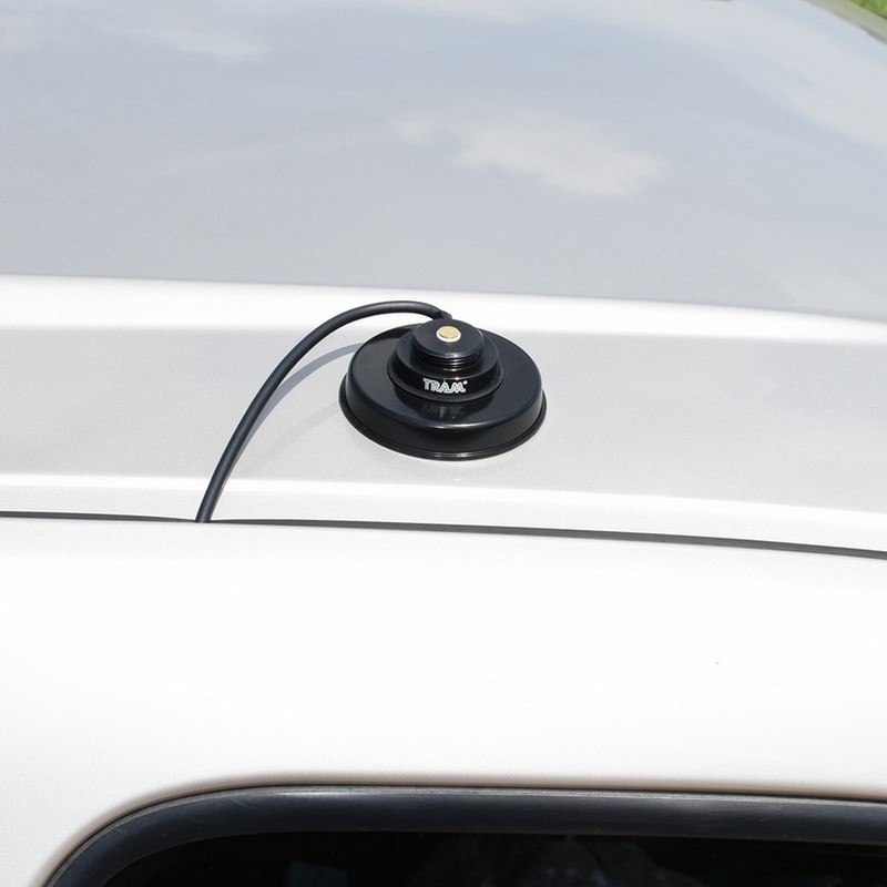 TRAM 1235 3-1/4-Inch Black Zinc NMO Magnet Mount with RG58 Coaxial Cable and... gallery