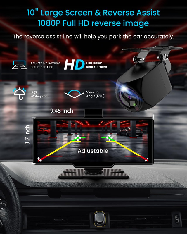 10.26In Dash Cam Touch Screen Car Stereo Portable Apple Carplay Android Auto gallery