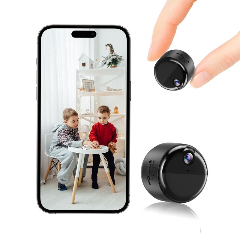 Mini Camera, 1080P Wireless Indoor Security Camera, Upgraded 60-Days Battery …