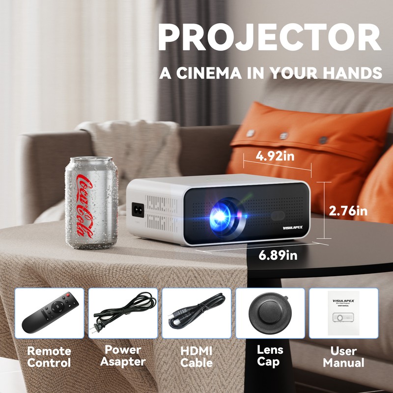 Real 4K Projector 80000LMS Smart Android 12 WiFi BT AI Auto Focus Home Theater gallery