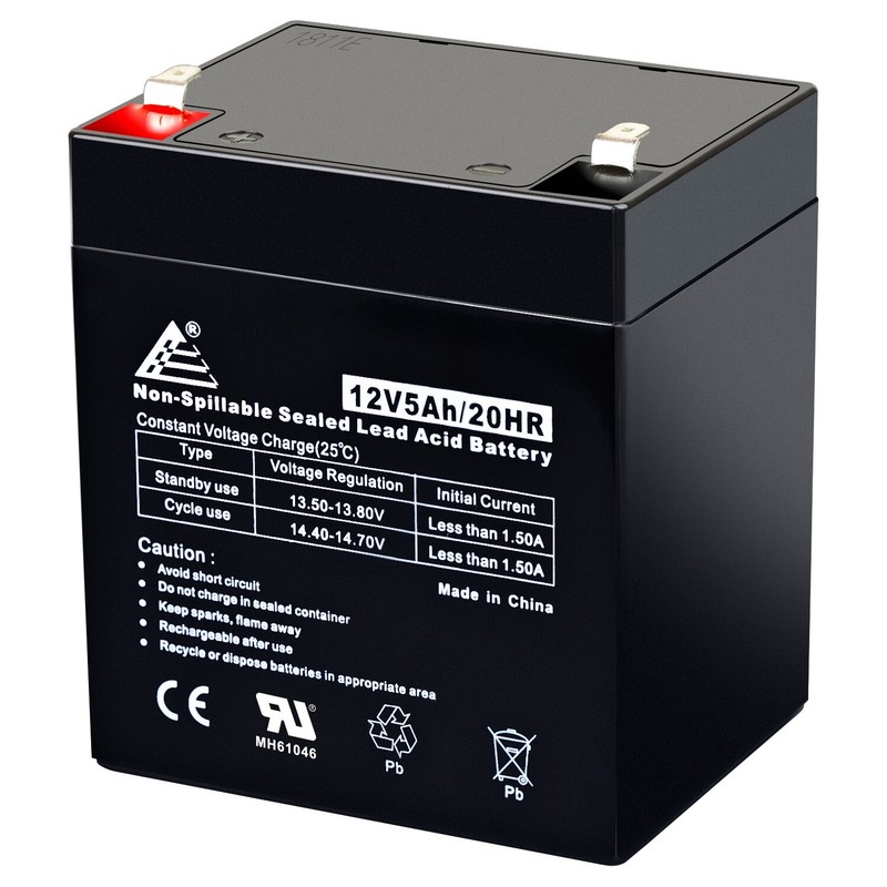 12V 5AH BATTERY REPL. RITAR RT SERIES RT-1250 F1