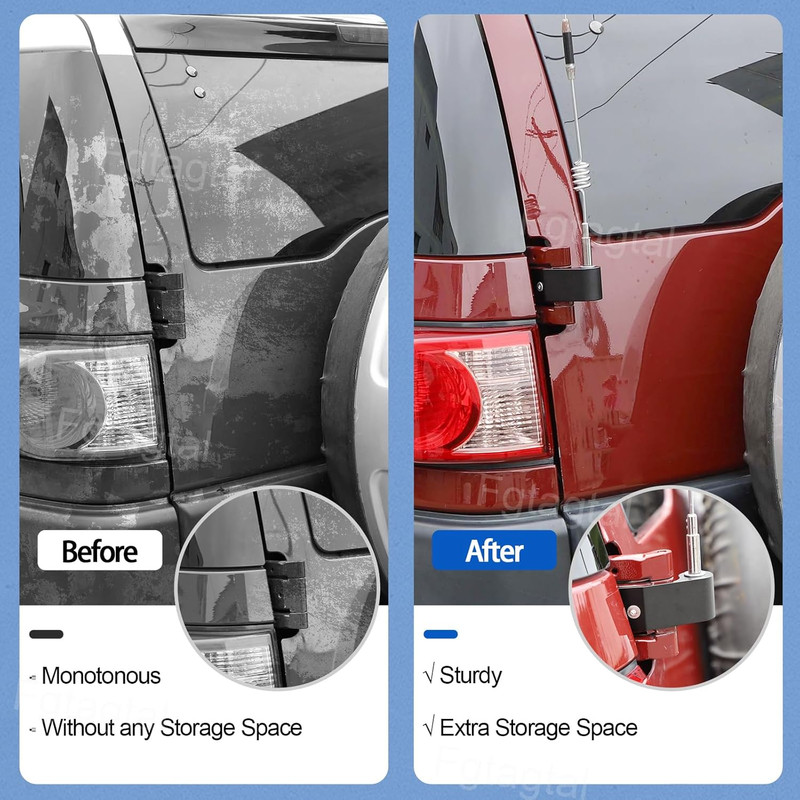 Tailgates Antenna Holder Suitable for Toyot@ FJ Cruiser 2007-2021, Tailgates Ant gallery