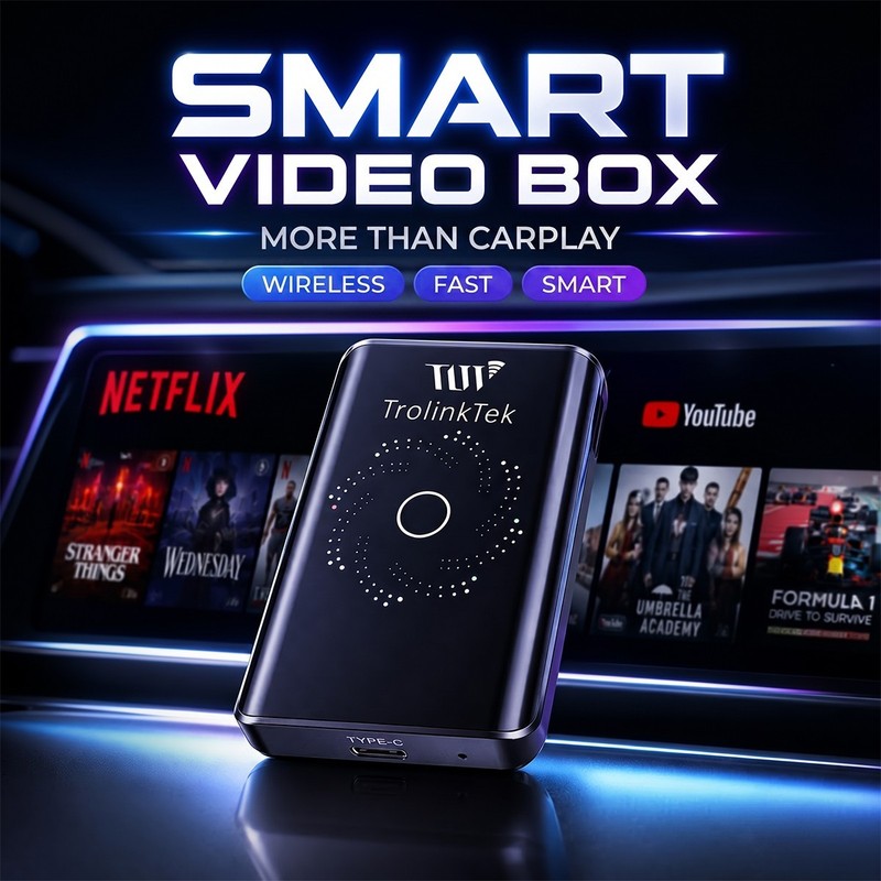 2026 NEW Wireless CarPlay AI Box Android Auto Video Dongle Netflix YouTube 32GB