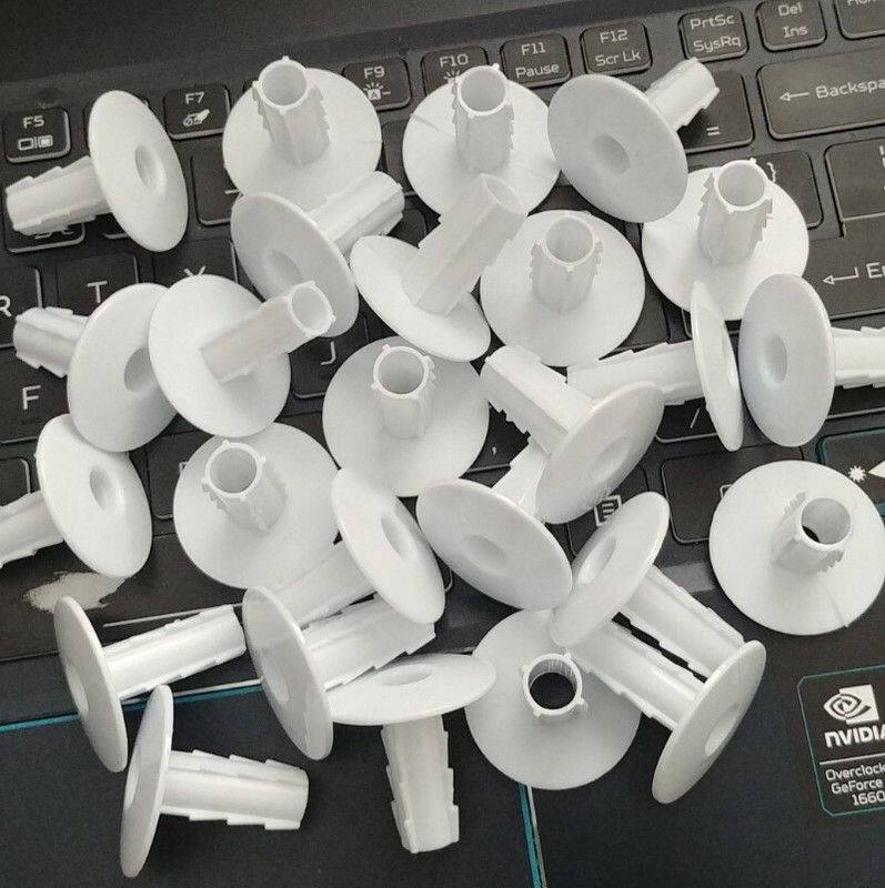(20 PCS) White Single Feed Thru Wall Bushing for Coax Cable RG6 RG59