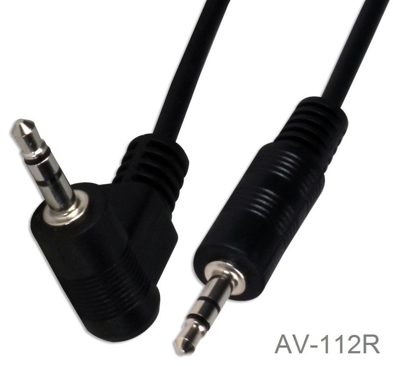 12ft 3.5mm (1/8″) TRS Stereo Male to Right-Angle Male mp3/mobile/AUX Audio Cable