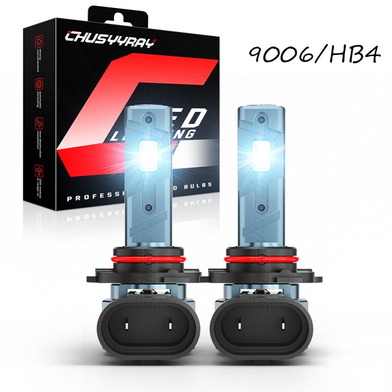 9006 LED Headlight Bulbs Conversion Kit Low Beam 6000K 5000LM White 2Pcs
