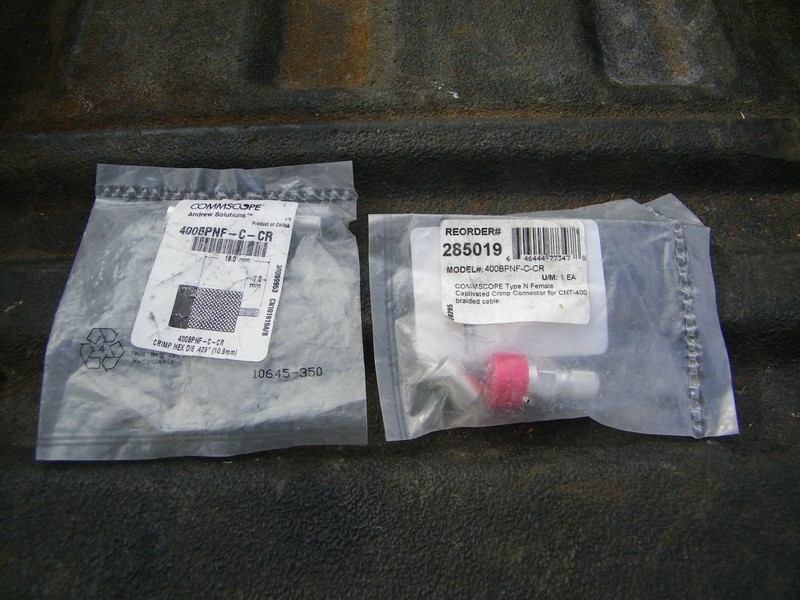Commscope 400BPNF-C-CR Type N Female, Captivated Crimp Connector, CNT-400 cable