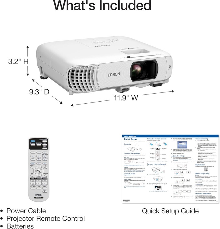 Epson Home Cinema 980 3-Chip 3LCD 1080p Projector 4,000 Lumens Color and White B gallery