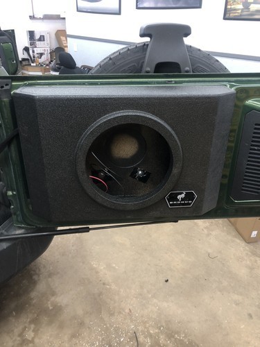 2021-2023 Ford Bronco Tailgate Subwoofer Enclosure / Sub Box For Dual 8" gallery