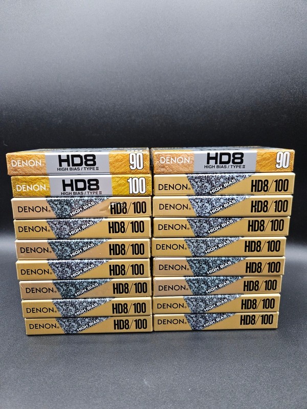 Lot of 18 Denon HD-8 90 100 Type II Blank Audio Cassette Tape New Sealed