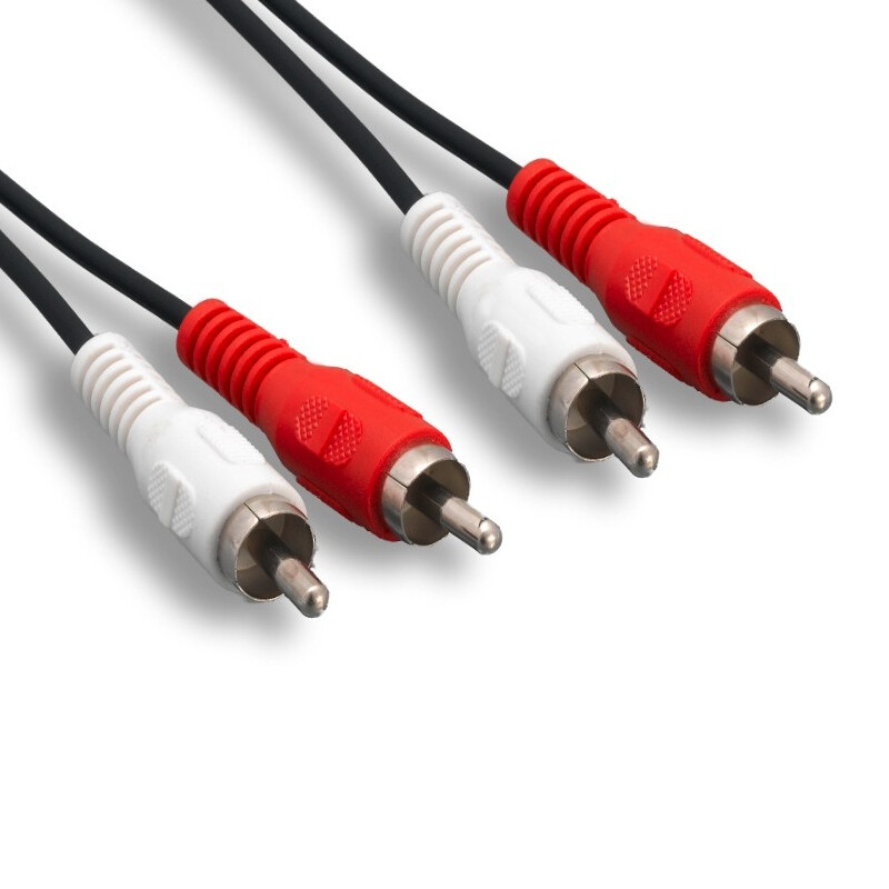 KNTK 6ft 2RCA Red White Cable Male to Male For PC Car Sound System Audio DVD TV