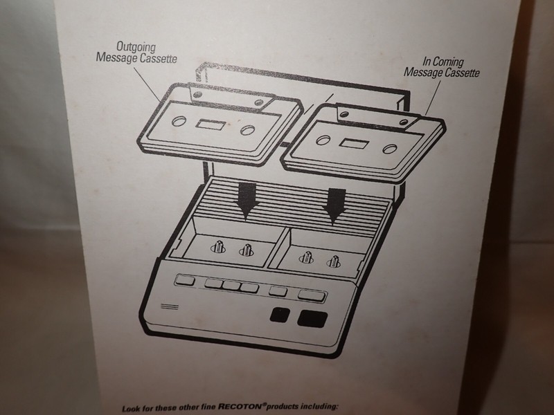 Answering Machine Cassette Tape Outgoing Message Recoton T58 30 Second Lot of 2 gallery