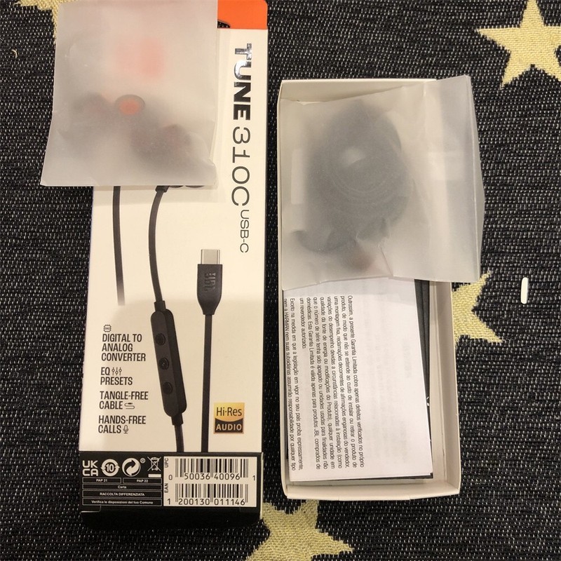 New JBL Tune 310C USB-C In-Ear Wired Headphones T310C Type-C w/Remote & MIC gallery