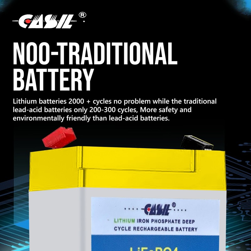 Casil 6v 6ah rechargeable lithium iron phosphate lifepo4 battery gallery