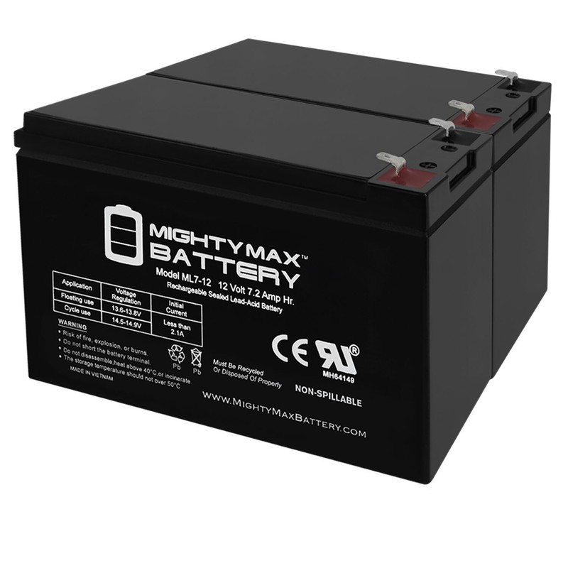 Mighty Max 12V 7Ah SLA Battery Compatible with CyberPower RB1270X2C – 2 Pack